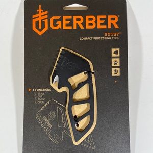 Gerber Gutsy Fish/Game Processing Tool, 4 function with bottle opener, Black-NEW